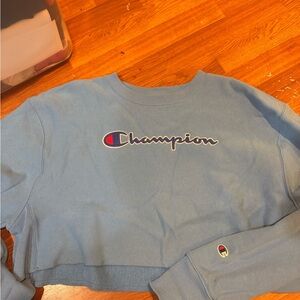 Champion Light Blue Logo Sweatshirt